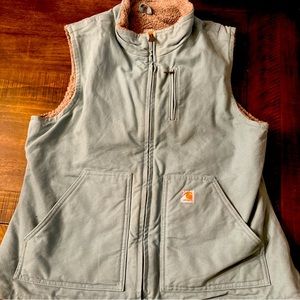 Carhartt WV001 454 Women's  Sherpa Lined Vest Light Green L